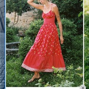 Christy Dawn Red Floral Maxi Dress